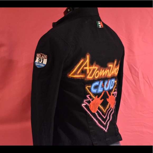 Jackets & Coats Rock N Roller Coaster Hand Painted Jacket Poshmark